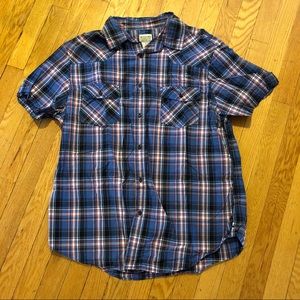 Mossimo Plaid Short Sleeve Button-up